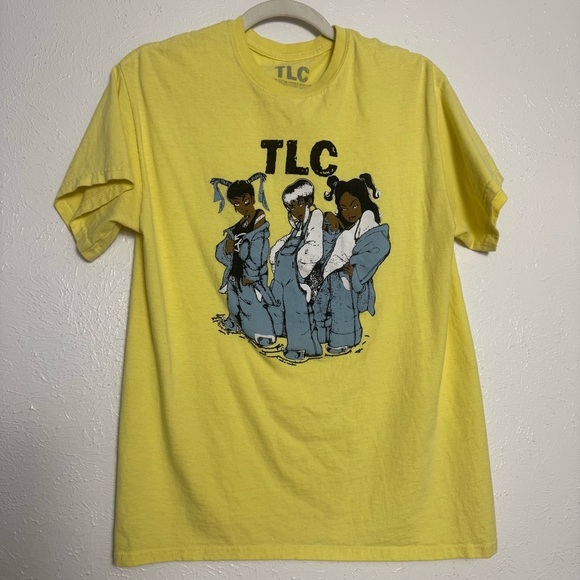 TLC Bright Yellow Graphic Tee - Picture 1 of 5